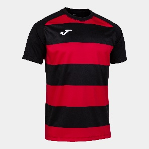 [102219.106 - 8/10 ans,Personnalisation: Standard] JOMA - Maillot de rugby Prorugby 2 rouge et noir (8/10 ans, Standard)
